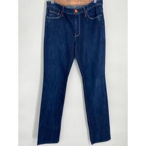 7 For All Mankind Jonathan Adler Collaboration Straight Jeans Size 28 Dark Wash